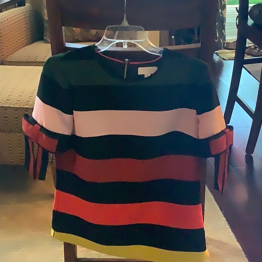 Ted Baker London unusual striped blouse